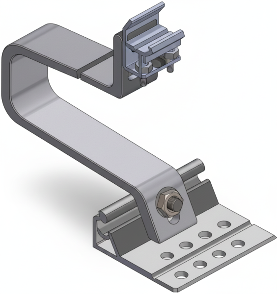 XT40CL-EL roof hook 40 x 8, raised, Click
